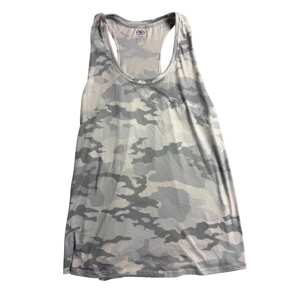 Athletic Works Womens Grey Camo Racerback Tank Top Small 4-6 AW13100056110C